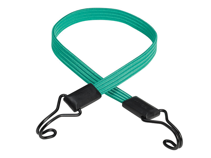 Flat Bungee 80cm Green Double Hook, Master Lock