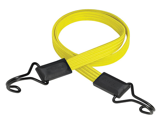 Flat Bungee 100cm Yellow Double Hook, Master Lock