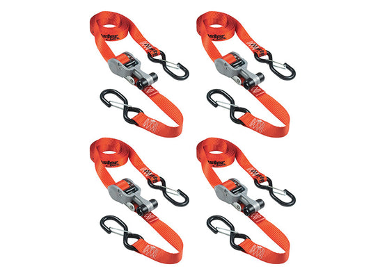 Ratchet Tie-Down S-Hooks 4.25m Red 4 Piece, Master Lock