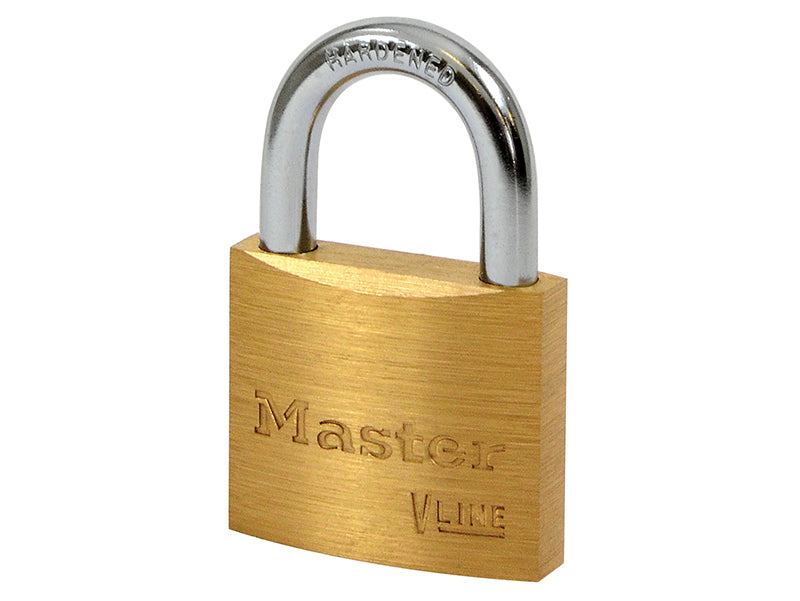 V Line Brass 40mm Padlock - Keyed Alike 2341, Master Lock