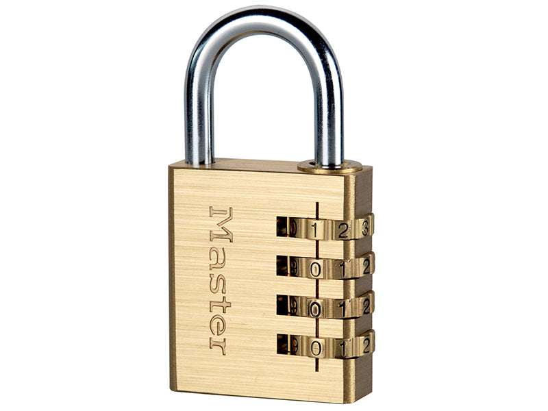 Brass Finish 40mm 4-Digit Combination Padlock, Master Lock