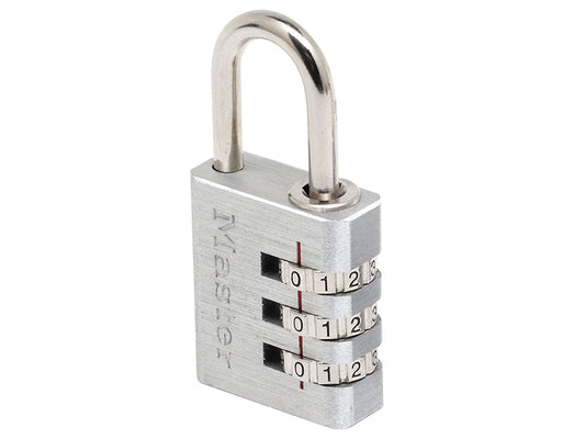 Aluminium 30mm 3-Digit Combination Padlock, Master Lock