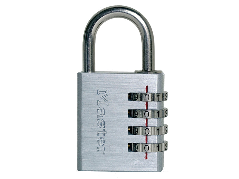 Aluminium 40mm 4-Digit Combination Padlock, Master Lock