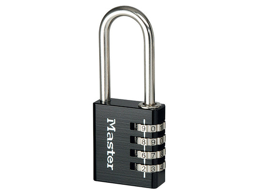 Black Finish 40mm 4-Digit Combination Padlock - 51mm Shackle, Master Lock