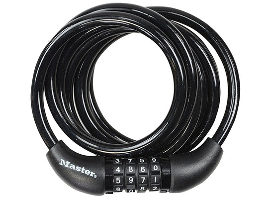 Self Coiling Combination Cable 1.8m x 8mm, Master Lock