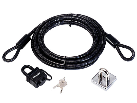 Garden Security Kit with Lock Anchor & Cable 4.5m, Master Lock