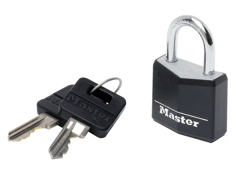 Aluminium Black Vinyl Cover 30mm Padlock 4-Pin, Master Lock