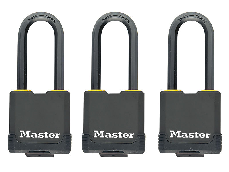 Excell™ Weather Tough 45mm Padlock 4-Pin- Keyed Alike x 3, Master Lock