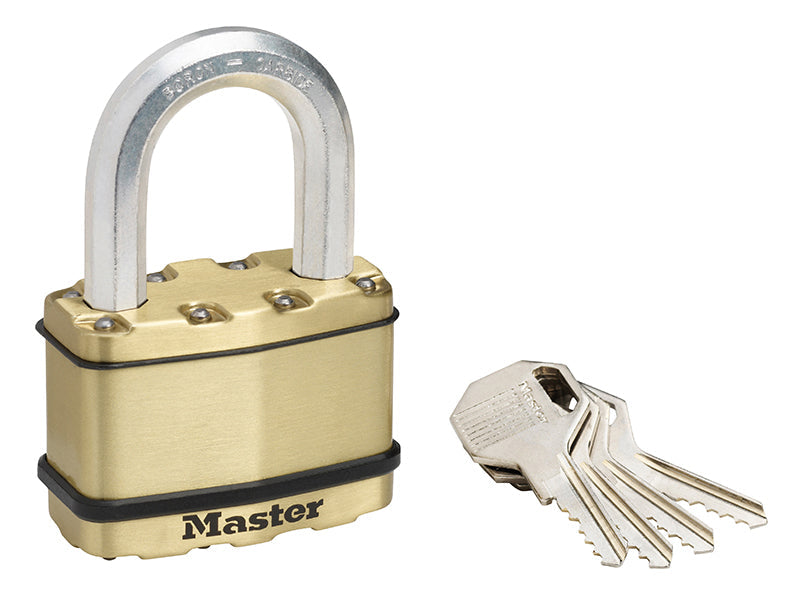 Excell™ Brass Finish 64mm Padlock 5-Pin - 38mm Shackle, Master Lock