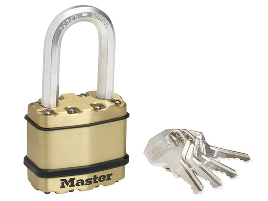 Excell™ Brass Finish 45mm Padlock 4-Pin - 38mm Shackle, Master Lock