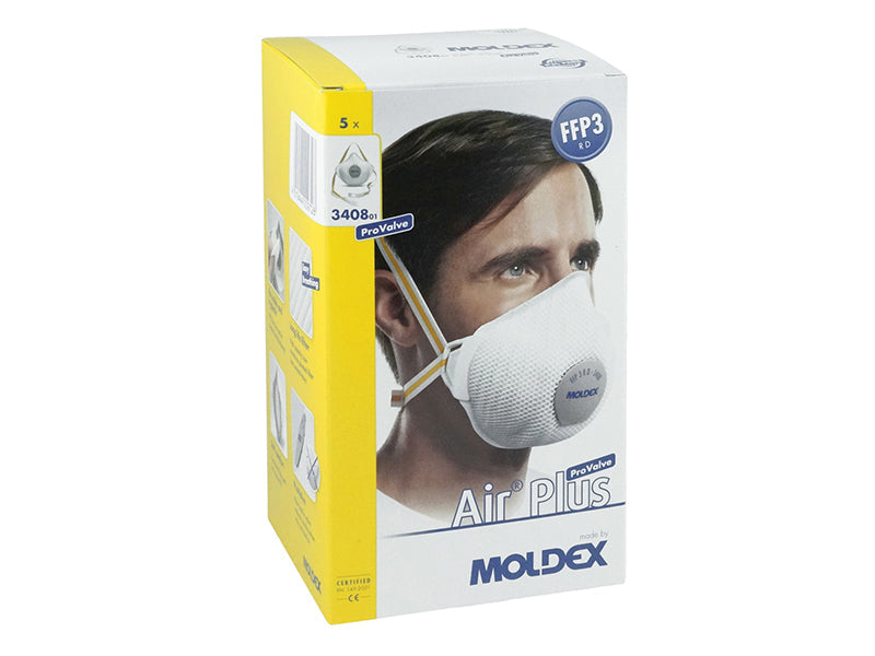 Air Plus ProValve Mask FFP3 R D Real Reusable (Pack 5), Moldex