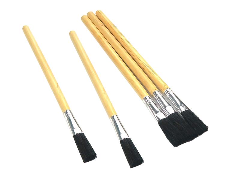 3015M Wood Handle Flux Brushes (Pack 5), Monument