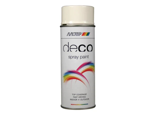 Deco Spray Paint High Gloss RAL 9010 White 400ml, MOTIP®