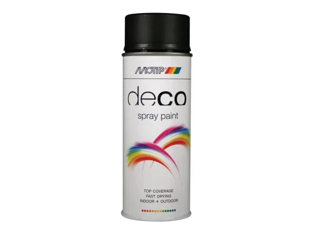 Deco Spray Paint Matt RAL 9005 Deep Black 400ml, MOTIP®