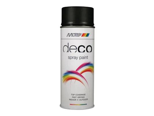 Deco Spray Paint Matt RAL 9005 Deep Black 400ml, MOTIP®