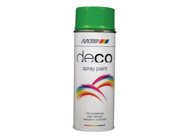 Deco Spray Paint High Gloss RAL 6018 Yellow Green 400ml, MOTIP®