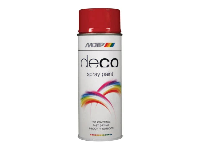 Deco Spray Paint High Gloss RAL 3000 Flame Red 400ml, MOTIP®