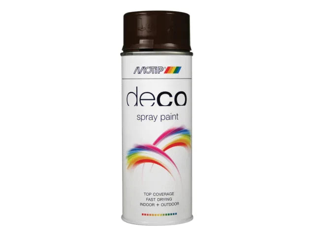 Deco Spray Paint High Gloss RAL 8017 Chocolate Brown 400ml, MOTIP®