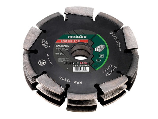 3 Row Professional UP Universal Wall Chaser Blade 125 x 28.5 x 22.23mm, Metabo