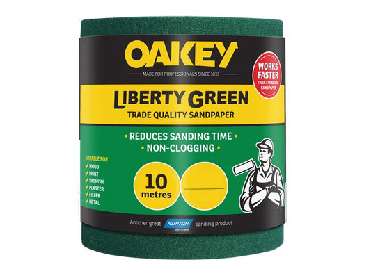 Liberty Green Sanding Roll 115mm x 10m Extra Coarse 40G, Oakey