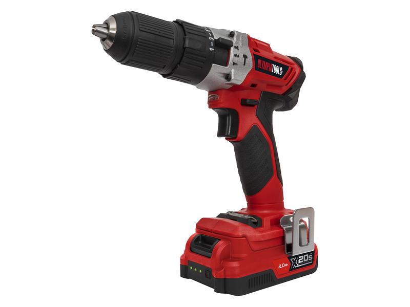 X20S™ Combi Drill 20V 2 x 2.0Ah Li-ion, Olympia Power Tools