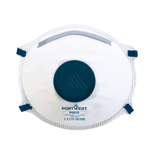 FFP2 Valved Dolomite Respirator (Pk10), Morgans PW