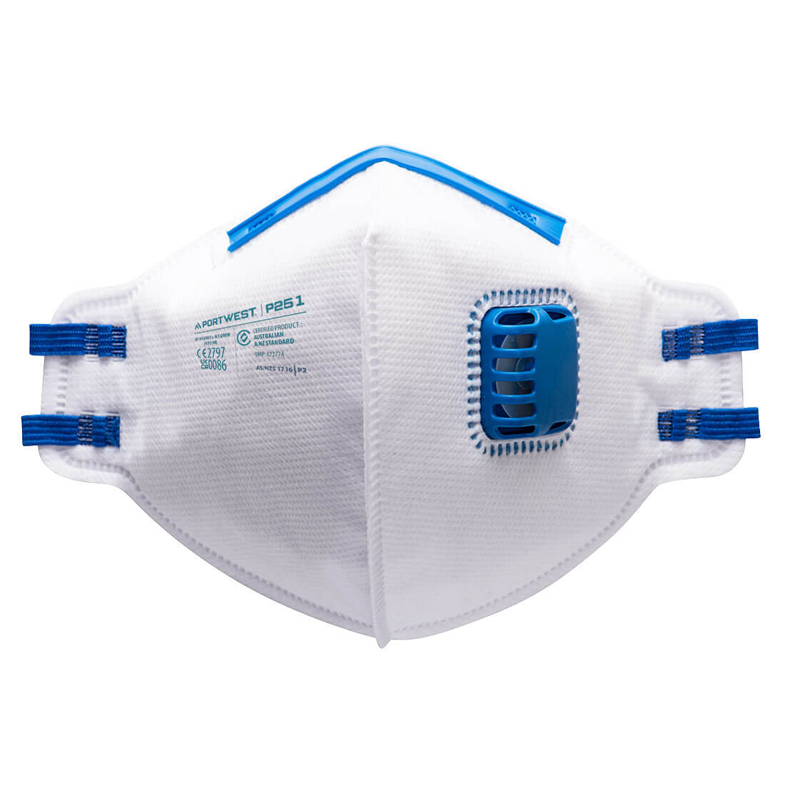 FFP2 Valved Fold Flat Respirator (Pk20), Morgans PW