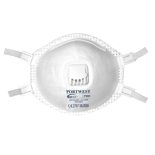 FFP3 Valved Dolomite Respirator (Pk10), Morgans PW