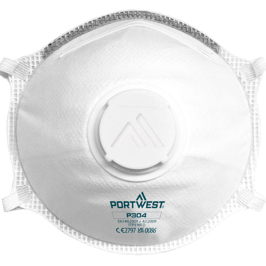 FFP3 Valved Dolomite Light Cup Respirator (Pk10), Morgans PW