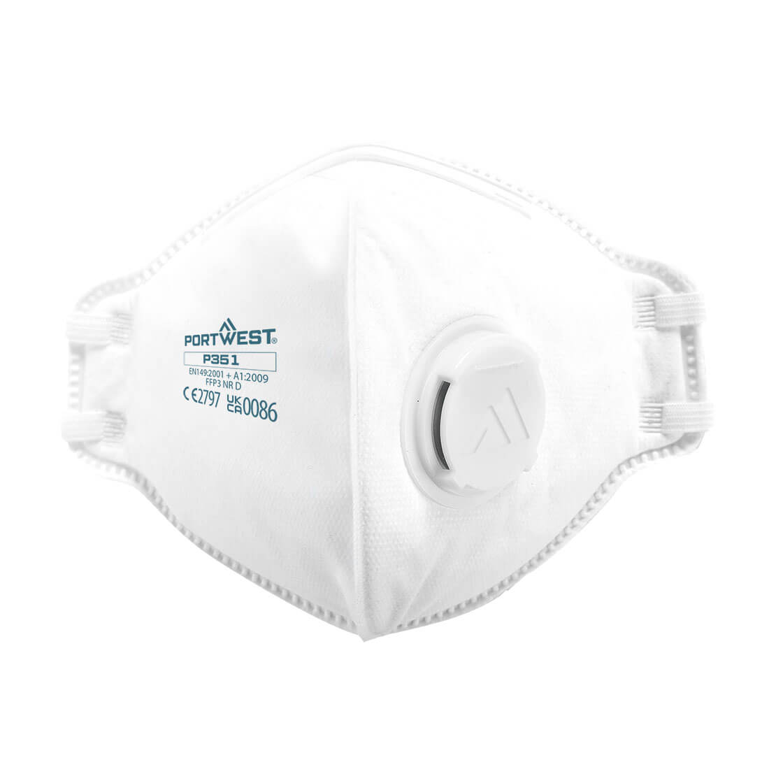 FFP3 Valved Dolomite Fold Flat Respirator (Pk20), Morgans PW