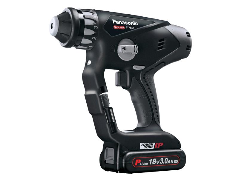 EY78A1PN2G SDS Plus Rotary Hammer Drill & Driver 18V 2 x 3.0Ah Li-Ion, Panasonic