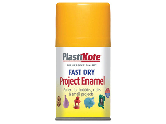 Fast Dry Enamel Aerosol Sunshine Yellow 100ml, PlastiKote