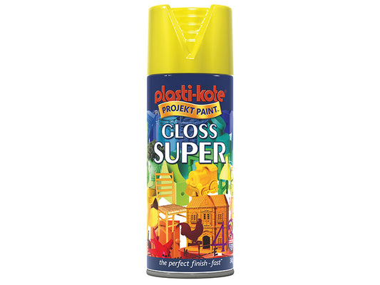 Gloss Super Spray Yellow 400ml, PlastiKote