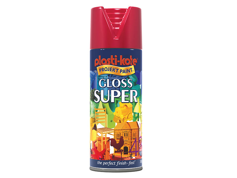 Gloss Super Spray Bright Red 400ml, PlastiKote