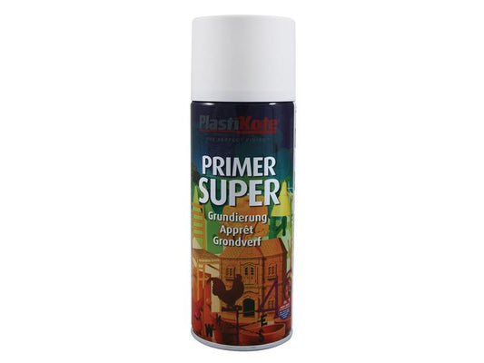 Super Spray Primer White 400ml, PlastiKote