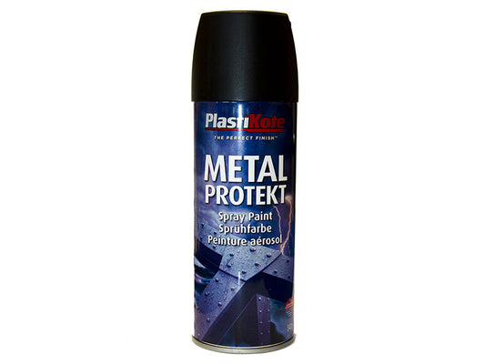 Metal Protekt Spray Matt Black 400ml, PlastiKote