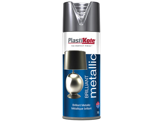 Brilliant Metallic Spray Silver 400ml, PlastiKote