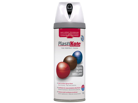 Twist & Spray Gloss White 400ml, PlastiKote