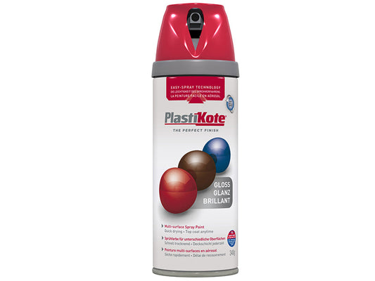 Twist & Spray Gloss Bright Red 400ml, PlastiKote