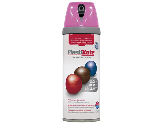 Twist & Spray Gloss Pink Burst 400ml, PlastiKote