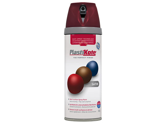 Twist & Spray Satin Wine Red 400ml, PlastiKote