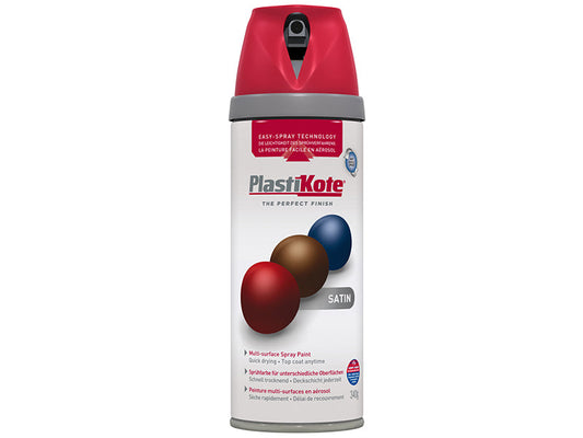 Twist & Spray Satin Real Red 400ml, PlastiKote