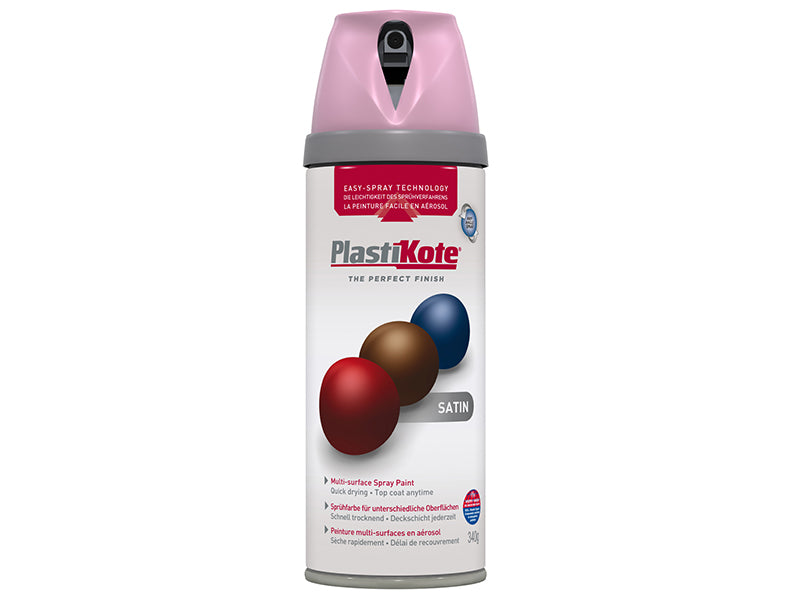 Twist & Spray Satin Cameo Pink 400ml, PlastiKote