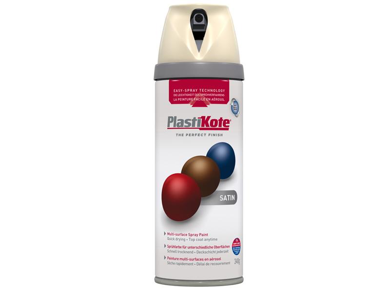 Twist & Spray Satin Grey Beige 400ml, PlastiKote