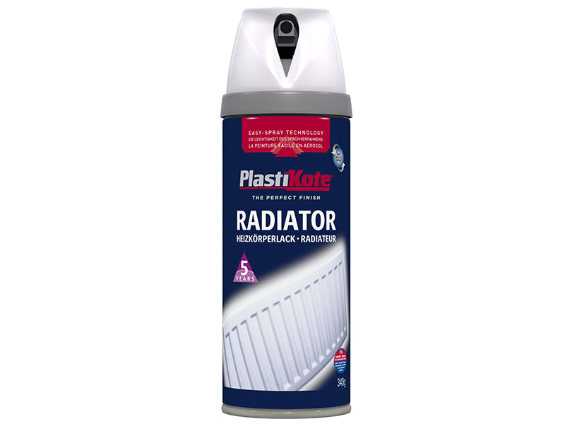 Twist & Spray Radiator Satin White 400ml, PlastiKote