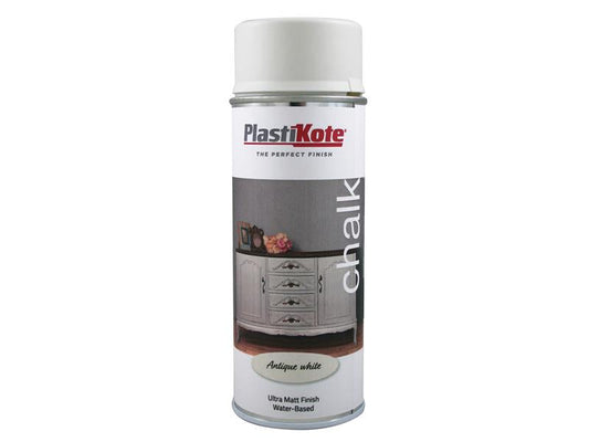 Chalk Finish Spray Antique White 400ml, PlastiKote