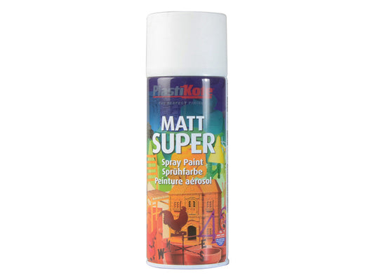 Matt Super Spray White 400ml, PlastiKote