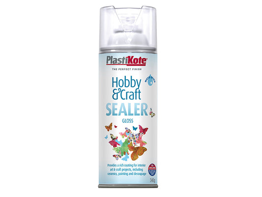 Hobby & Craft Sealer Spray Clear Gloss 400ml, PlastiKote