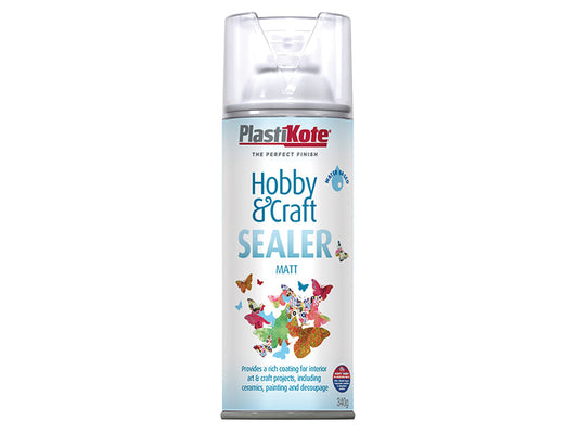 Hobby & Craft Sealer Spray Clear Matt 400ml, PlastiKote