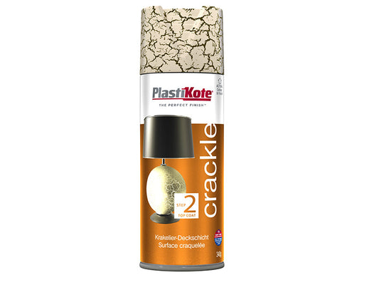 Crackle Touch Spray Heritage Gold Top Coat 400ml, PlastiKote